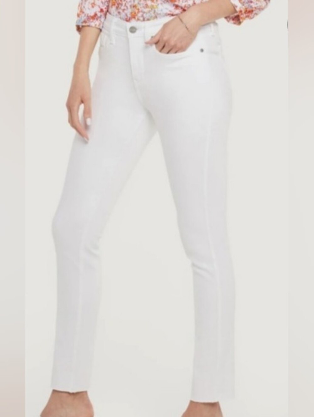 NYDJ White Alina Convertible Ankle Lift Tuck Technology Jeans for Women